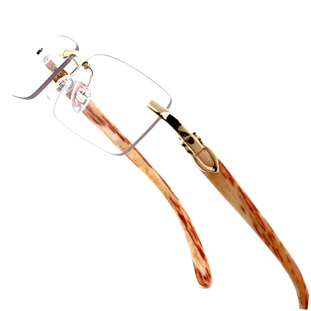 Eye Glasses Clear Lens Style Rectangular‎ Small Gold Frame UV400 Sun Protection